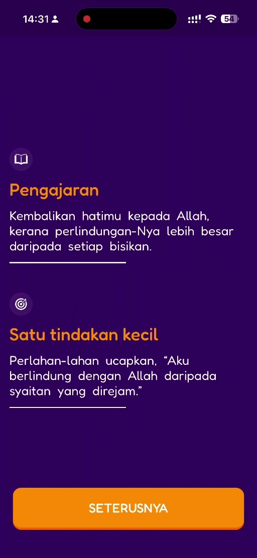 Langkah 7: Pengajaran & tindakan Reflection An-Nas
