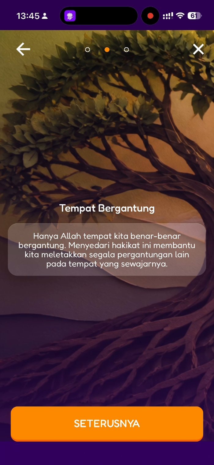 Langkah 3: Tema & penerangan Reflection Al-Ikhlas
