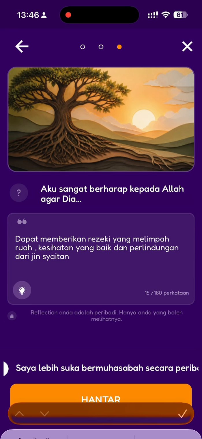 Langkah 4: Jawab soalan Reflection Al-Ikhlas