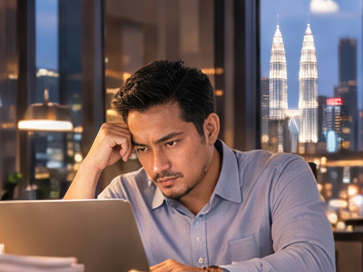 Seorang lelaki bekerja lebih kuat